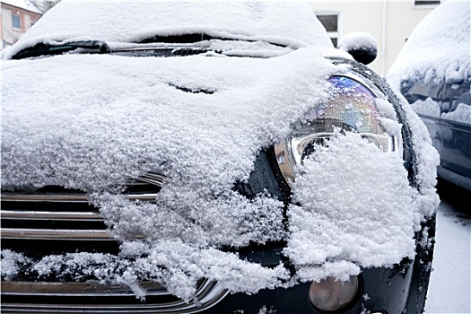 积雪,汽车