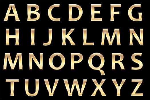 金色,字母