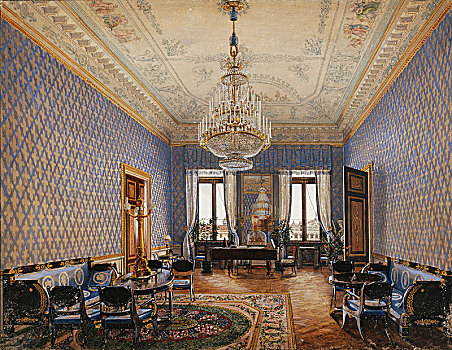 室内,冬宫,客厅,公主,玛丽亚,艺术家