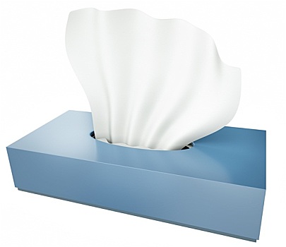 蓝色,纸巾盒,隔绝,白色背景,背景