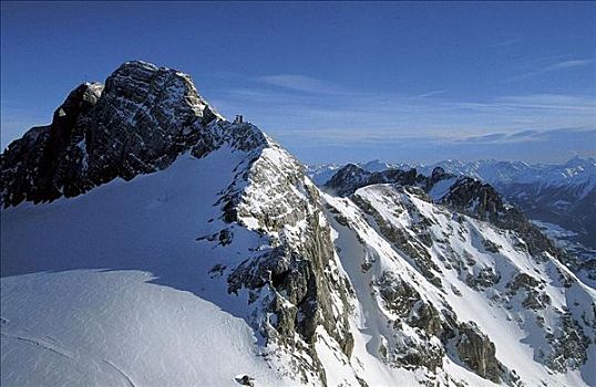 顶峰,雪,山,奥地利,欧洲