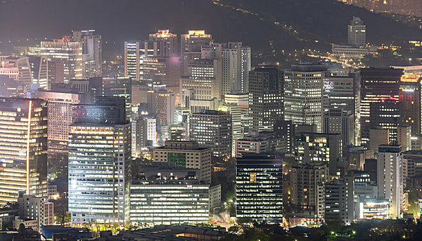夜景,首尔,市区,城市