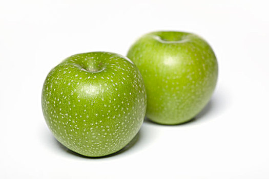 两个,绿色,澳洲青苹果,苹果