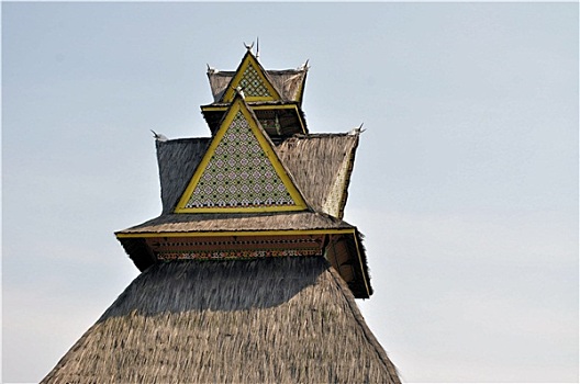传统,房子,苏门答腊岛,印度尼西亚