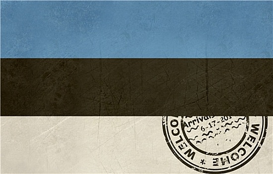 欢迎,爱沙尼亚,旗帜,护照