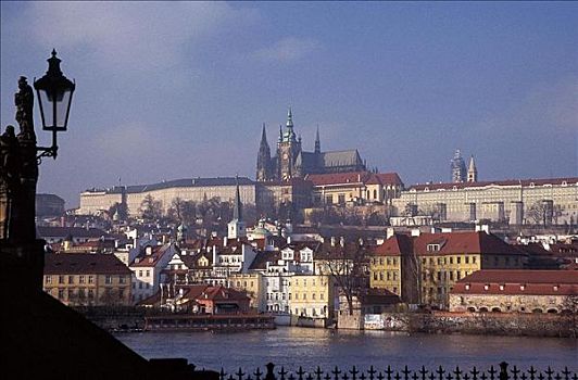 风景,城堡,教堂,大教堂,布拉格,捷克共和国,欧洲,欧盟新成员