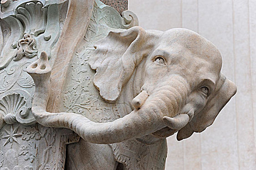 大象,雕塑,广场,罗马,意大利,欧洲