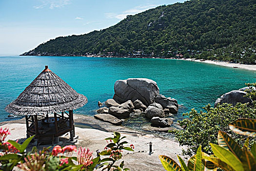 露台,海滩,岩石构造,水边,风景,海岸线