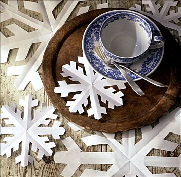 纸,雪片,冬季装饰