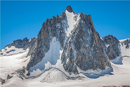 山丘,勃朗峰,边界,法国,意大利,前景,冰原,缝隙,山谷