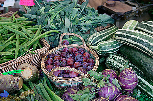 蔬菜,水果,市场货摊