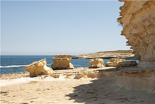 海岸,排列,马耳他