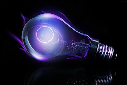紫色,电灯泡,灯丝,暗色