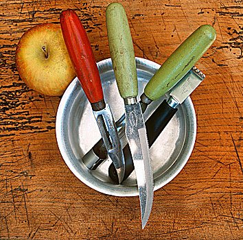 水果,刀,去皮器,橙皮,擦菜板