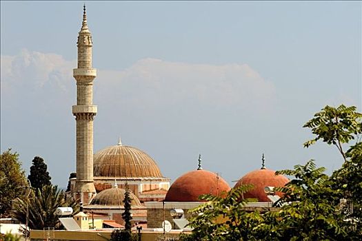清真寺,老城,罗得斯,希腊