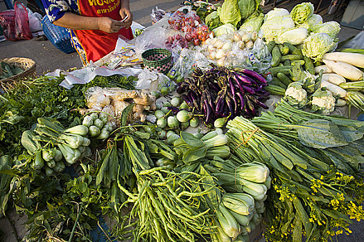 户外,菜市场,场景,泰国