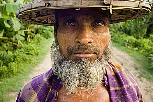 头像,农民,孟加拉,六月,2007年
