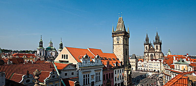 市政厅,老,布拉格,捷克