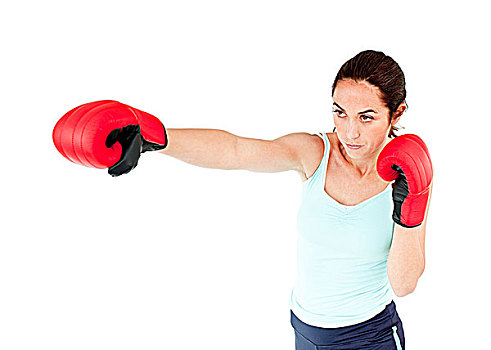 运动,西班牙裔女性,拳击手套,锻炼