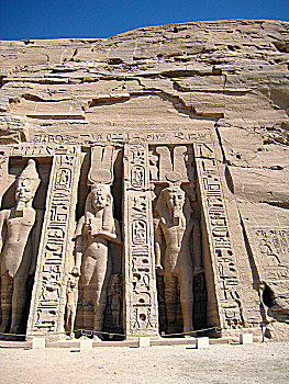 寺庙,哈索尔,阿布辛贝尔神庙,埃及