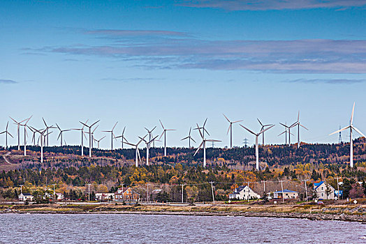 加拿大,魁北克,加斯佩半岛,帽,交谈,风,发电机