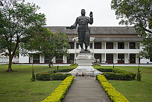 雕塑,国王,皇宫,琅勃拉邦,老挝