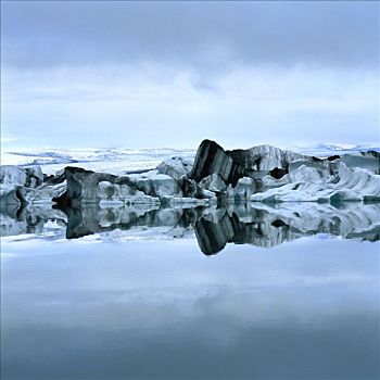 彩色照片,户外,照片,水,蓝色,自然,冰,冰冻,霜,寒冷,冰河,缝隙,浮冰,冰山,格陵兰,彩色,色彩