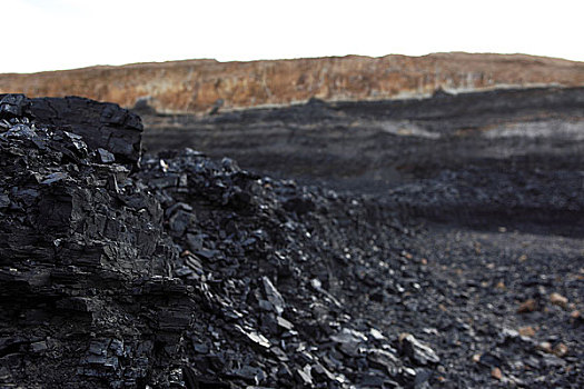 蒙古的露天煤矿