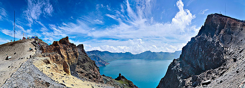 长白山天池火山口自然景观