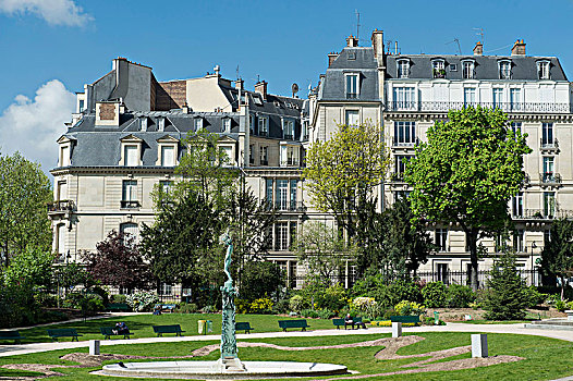 法国,巴黎,地区,花园,博物馆,公共园地,建筑