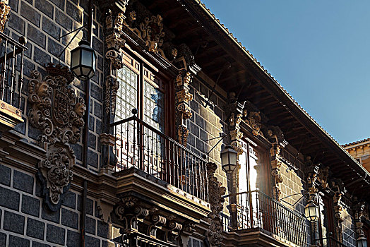 建筑外观,格拉纳达,安达卢西亚,西班牙,欧洲