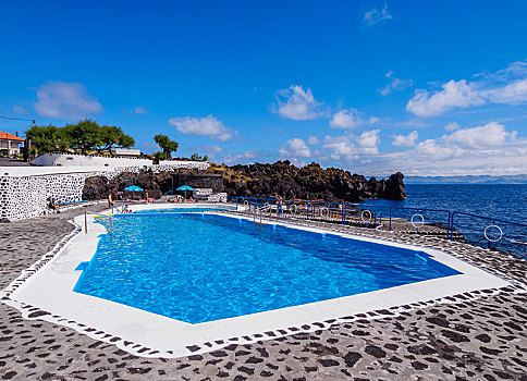 游泳池,皮库岛,亚速尔群岛,葡萄牙,欧洲