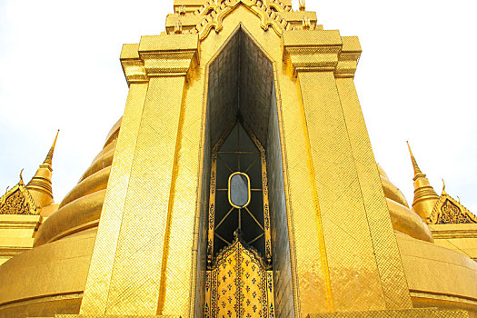 金色,塔,寺院,玉佛寺,曼谷,泰国