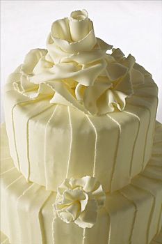 优雅,白色,婚礼蛋糕
