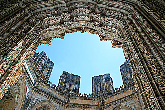 门口,尚未完成,小教堂,寺院,巴塔利亚,葡萄牙,2009年