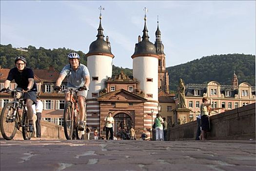 2005年,海德尔堡,桥,骑车