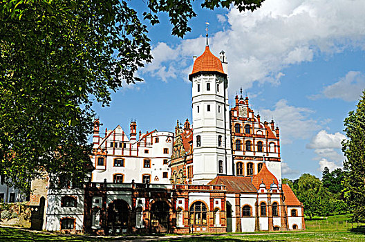 城堡,巴泽多,宫殿,花园,建筑师,梅克伦堡前波莫瑞州,德国,欧洲