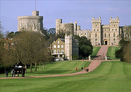 花园,正面,城堡,温莎城堡,温莎公爵,伯克郡,英格兰