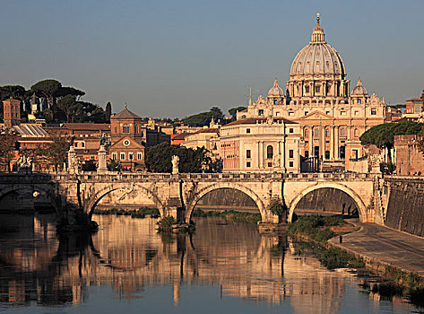 意大利,罗马,梵蒂冈,大教堂,桥