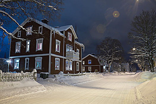 瑞典,乡村,圣诞时节