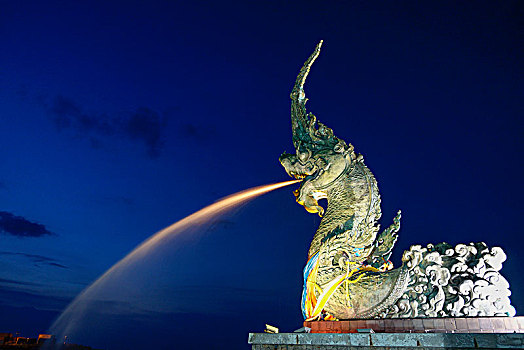 龙,喷泉,泰国