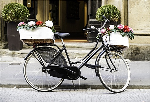 欧洲老式自行车图片