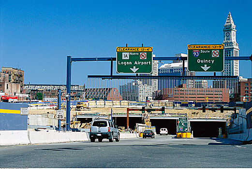 入口,隧道,波士顿,马萨诸塞,美国