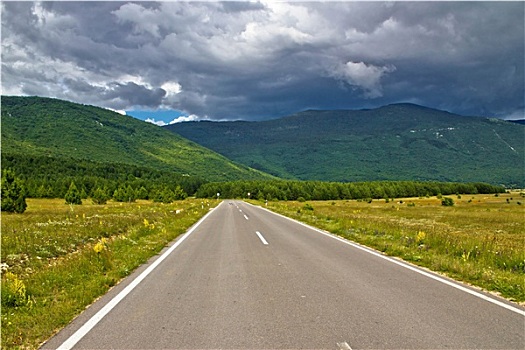 景色,道路,区域