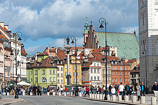 城堡广场,华沙,省,波兰,欧洲