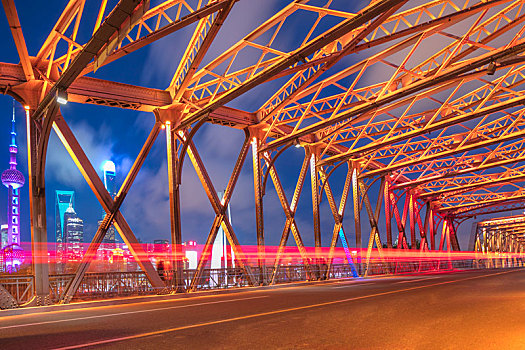 上海,外白渡桥,夜景