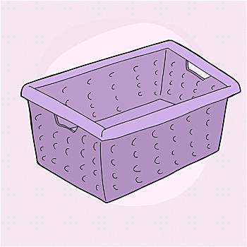 紫色,洗衣篮