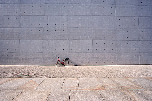 自行车,倚靠,办公室,建筑,空,柏林,德国