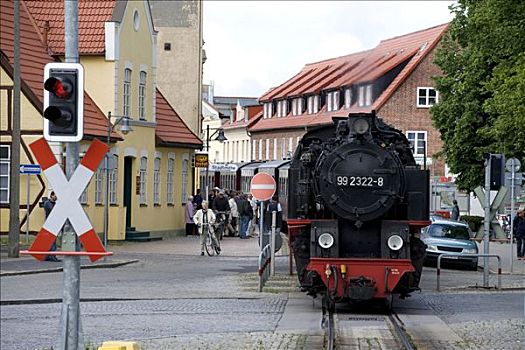 蒸汽机车,波罗的海,梅克伦堡前波莫瑞州,德国,欧洲