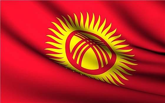 飞,旗帜,吉尔吉斯斯坦,国家,收集